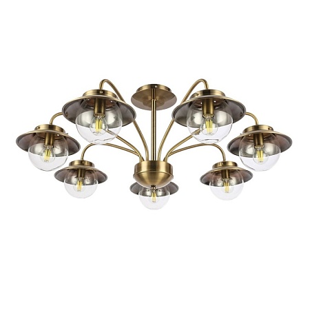 Светильник потолочный Античная бронза/Прозрачный E14 7*40W SLE110102-07 - фото