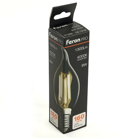 Лампа светодиодная Feron.PRO LB-1218 Свеча на ветру E14 1300LM 8W 175-265V 4000K - фото