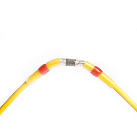 LD302-4060 ГСИ термоусаживаемая с припоем 4-6 мм2 48A, прозрачный/желтый (DIY упак 10шт) - фото