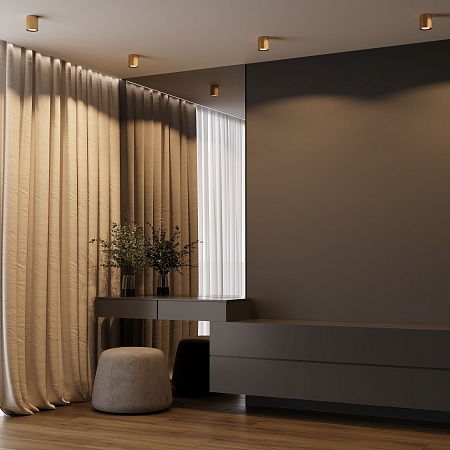 Светильник потолочный светодиодный Primo 12W 3000K латунь 25116/LED Elektrostandard - фото