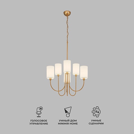 Подвесной светильник Eurosvet 60164/6 латунь - фото