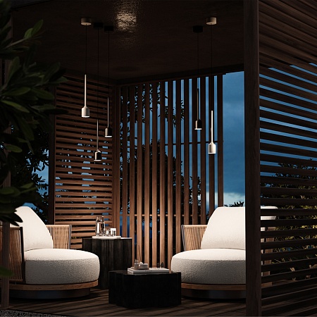 Подвесной светильник Outdoor O491PL-L8B3K - фото