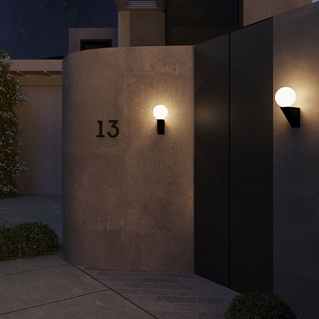 Уличный настенный светильник 35003/U черный Elektrostandard - фото