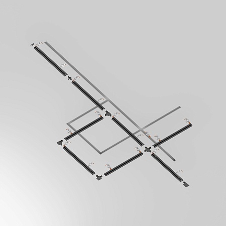 Трековая система Technical встраиваемая однофазная (220 Вольт) чёрная 150x150x150 TS-Z-150-TR022-1-GU10-B