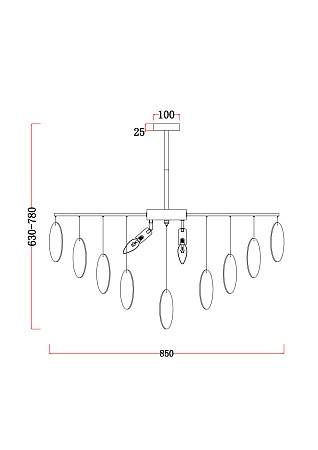 Люстра Freya Porto FR5104PL-08BS - фото