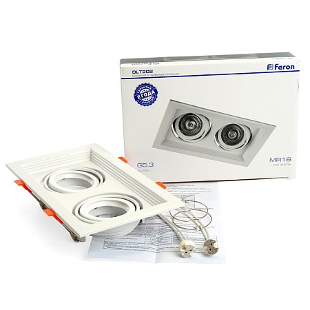 Светильник встраиваемый Feron DLT202 потолочный MR16 G5.3 белый - фото