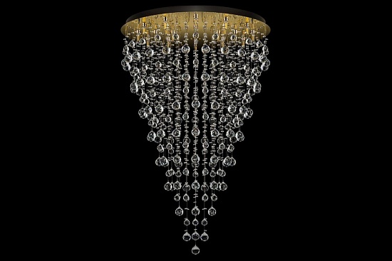 Подвесная хрустальная люстра Arti Lampadari Flusso H 1.4.80.615 G - фото