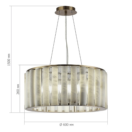 Светильник подвесной ST-Luce Бронза, Прозрачный/Белый алебастр E14 8*40W SL1516.303.08 - фото