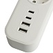 Сетевой фильтр 3-местный с/з STEKKER 3x1мм2, 3 м, 250В, 16А, 2 USB-A+2 Type-C 3, серия Nova, белый - фото