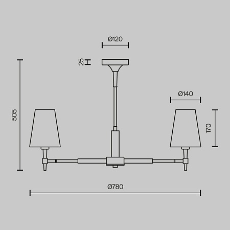 Люстра Maytoni Zaragoza H001CL-05BS - фото