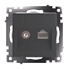Розетка TV + компьютерная RJ-45 (механизм), серия Катрин, графит, GLS00-7106-06 - фото