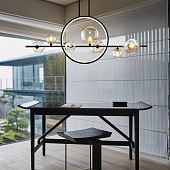 Подвесная Люстра Iona L Halo 7 Black Imperiumloft 167515-26