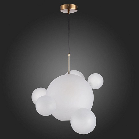 Светильник подвесной ST-Luce Латунь/Белый E27 1*60W SL1133.513.01 - фото