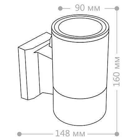Светильник садово-парковый Feron DH0701,  на стену вверх,  E27 230V, серый - фото