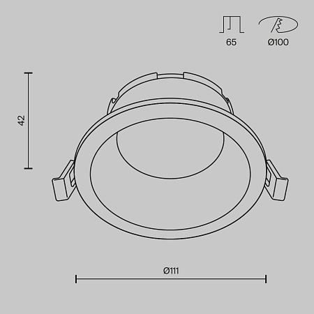 Встраиваемый светильник Technical DL126-GX53-WMG - фото