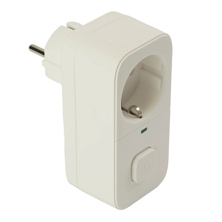 Сетевой фильтр 1-местный с/з STEKKER 250В, 16А, с выключателем, серия Nova, HM81-11-2, белый - фото