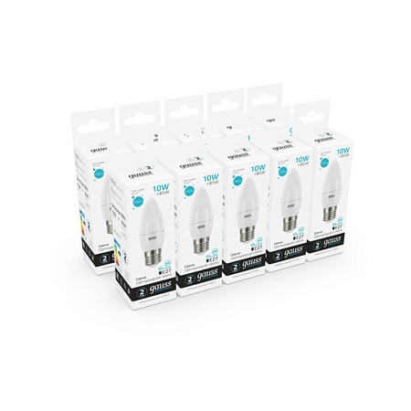 Светодиодная лампа Gauss Свеча 10W 750Lm 4100K E27 30220 - фото