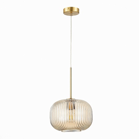 Подвес ST-Luce Латунь/Коньячный E27 1*60W SL1154.313.01 - фото