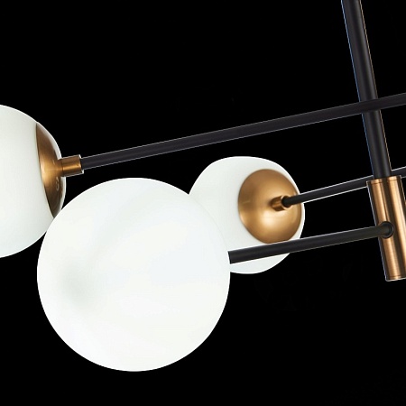 Люстра потолочная ST-Luce Бронза,Черный/Белый E27 6*40W SL1203.402.06 - фото