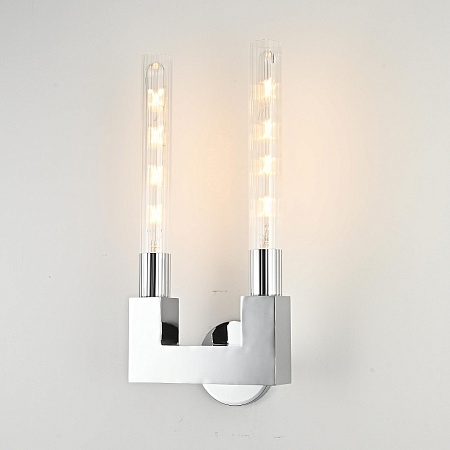 Бра Canelle Wall Lamp Double Sconces Chrome Imperiumloft 147875-22 - фото