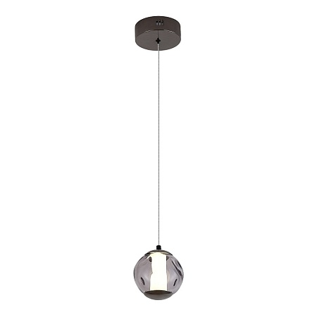 SL6520.403.01 Светильник подвесной ST-Luce черный жемчуг/прозрачно-дымчатый LED 1*5W 4000K HELMI - фото