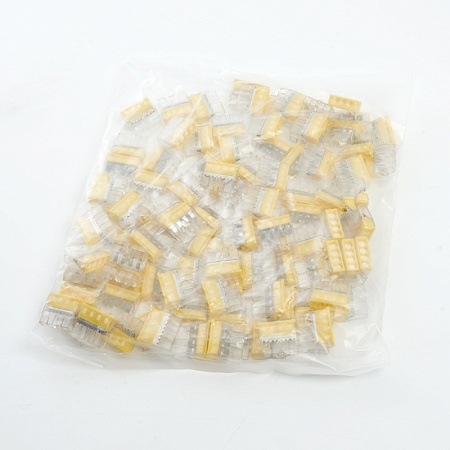 Клемма монтажная 4-проводная с пастой STEKKER  для 1-жильного проводника, LD2273-204 - фото