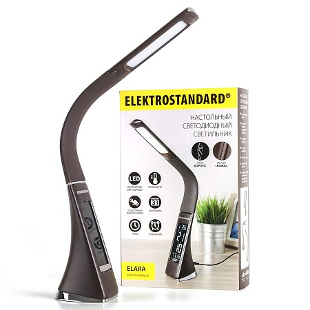Настольный светодиодный светильник Elara коричневый TL90220 Elektrostandard - фото
