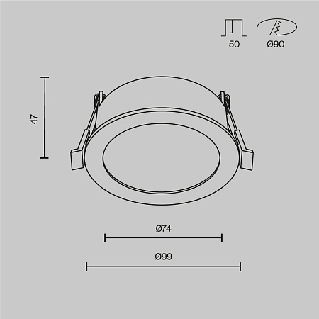 Встраиваемый светильник Technical DL130-GX53-W - фото