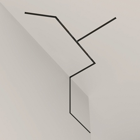 Трековая система Technical встраиваемая магнитная чёрная 380x160 TS-L-380-TR031-2-18W3K-B