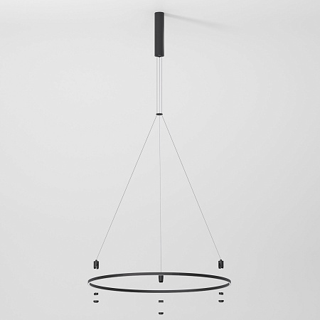 Esthetic Magnetic Шинопровод с тросовыми креплениями Round черный ⌀800 85138/00 Elektrostandard - фото