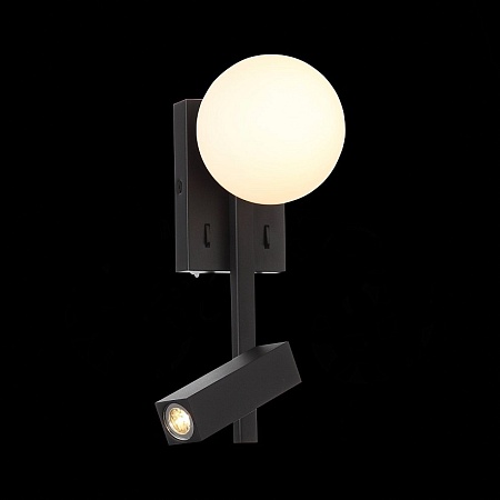 Светильник настенный ST-Luce Черный/Белый LED 2*1+4W 3200K SL1581.401.02 - фото