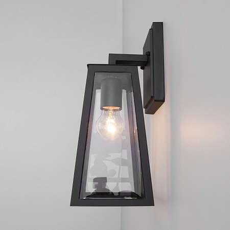 Уличный настенный светильник Germes D IP33 GL 1015D чёрный Elektrostandard - фото