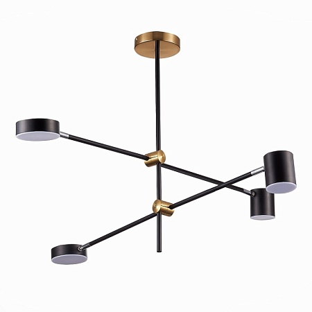 Светильник потолочный ST-Luce Черный, Латунь/Черный LED 4*5W 3000K SL1604.432.04 - фото