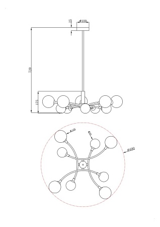 Люстра Freya Bethany FR5116PL-08BS - фото