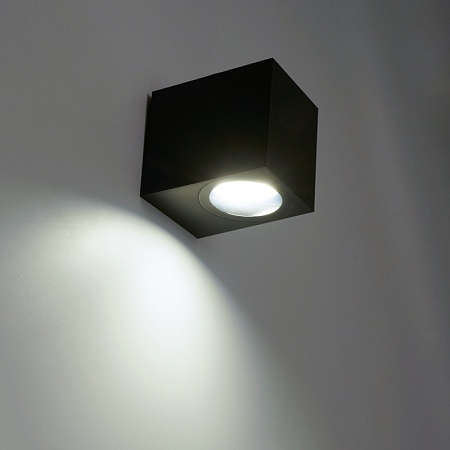 Светильник садово-парковый Feron.ONE DH050-P,на стену, GU10 220-240V, черный пластик - фото