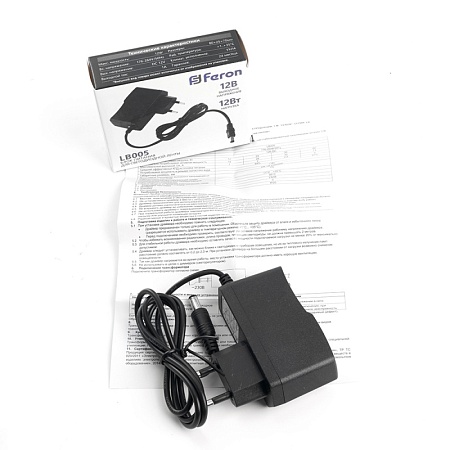 Трансформатор электронный для светодиодной ленты 12W 12V (драйвер), LB005 FERON - фото