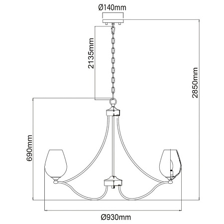 Люстра Chiaro Палермо 386016408 - фото