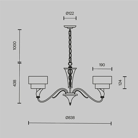 Люстра Maytoni Lillian H311-05-G - фото