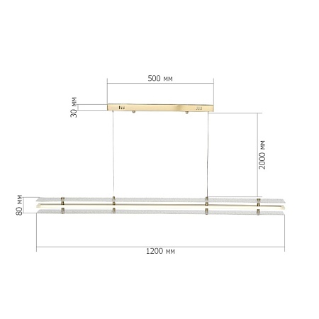 Светильник подвесной ST-Luce золотистый/Прозрачный LED 1*30W 4000K SL6245.223.01 - фото