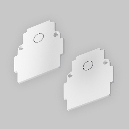 Заглушки к встраиваемому шинопроводу Gravity 2шт белый - фото