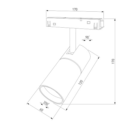 Slim Magnetic R02 Трековый светильник 12W 4200K черный 85012/01 85012/01 Elektrostandard - фото