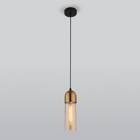 Подвесной светильник Eurosvet 50180/1 янтарный - фото