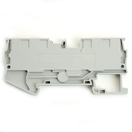 Зажим пружинный, 4-проводной проходной ЗНИ - 4 ,JXB PT 4 , серый LD574-1-40 - фото