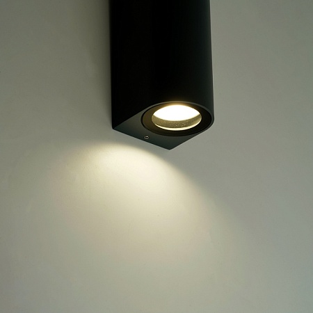 Светильник садово-парковый Feron DH024, на стену, 2*GU10 MR11 230V, черный - фото