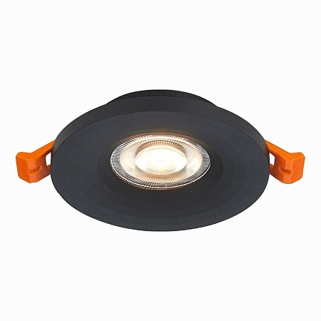 Св-к встр. Черный GU10 1*50W D95xH27 220V Без ламп ST205.408.01 - фото