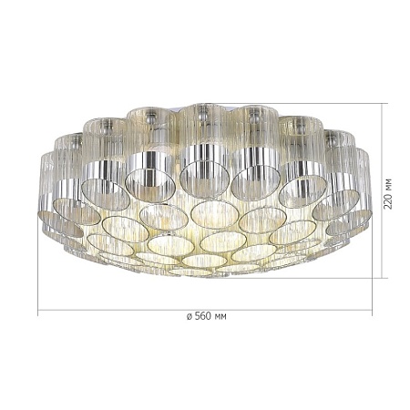 Светильник потолочный ST-Luce Никель/Никель, Прозрачный E14 19*60W SL1662.102.19 - фото