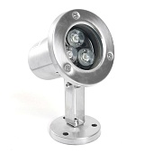 Светодиодный прожектор подводный Feron LL-822, 3W, AC/DC24V, низковольтный, 6400K, металлик, 80*80*130mm, IP68