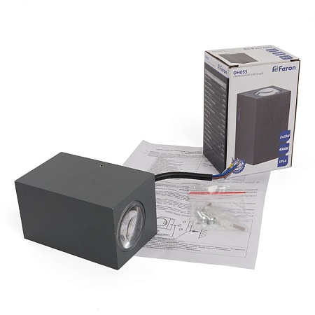 Светильник уличный светодиодный Feron DH055, 2*5W, 800Lm, 4000K, серый - фото