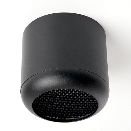 Светильник потолочный Feron HL365 Barrel ECHO 12W, 230V, GX53, чёрный, с антибликовой сеточкой - фото