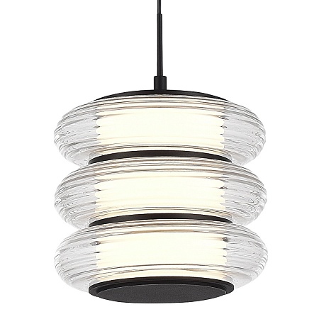 Светильник подвесной ST-Luce черный/прозрачный LED 1*16W 3000K SL6239.403.03 - фото